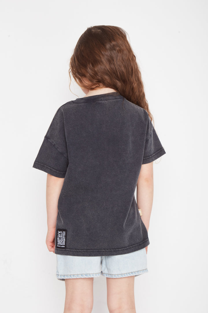 Polera Copiapita Animal Negra Niña