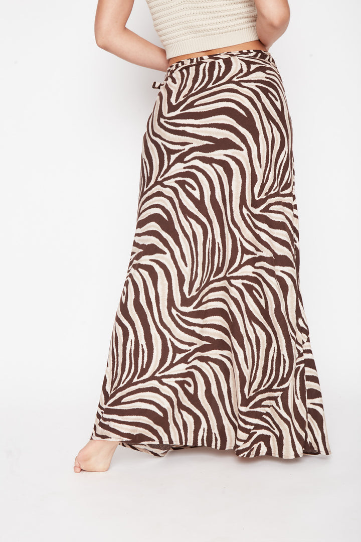 Falda Morona Print Crudo Mujer