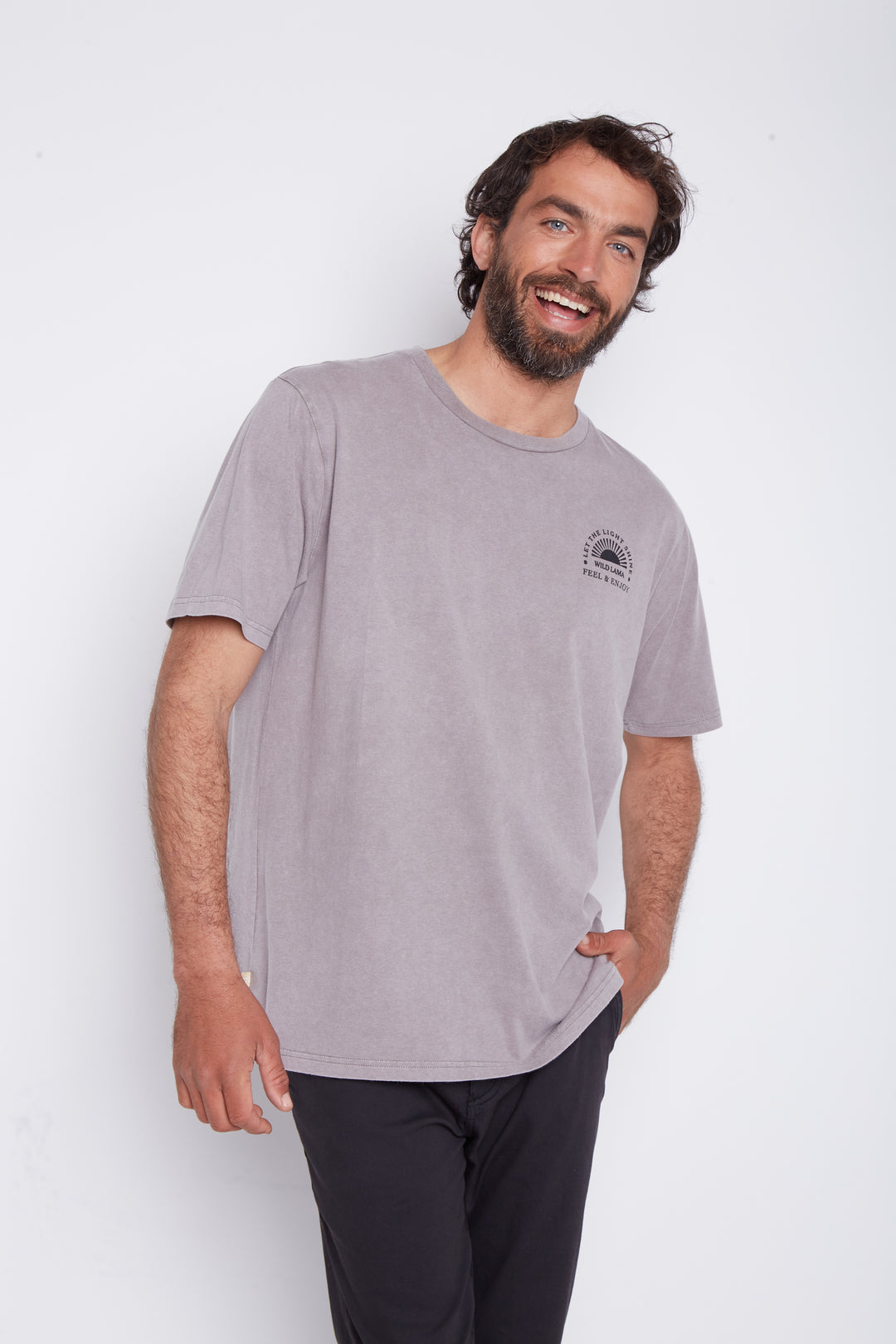Polera Soles Orgánica Gris Hombre