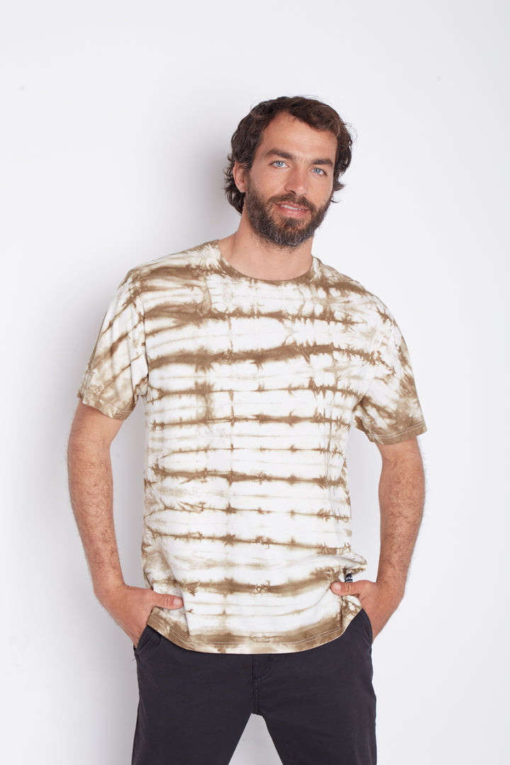 Polera Gotas Orgánica Taupe Hombre