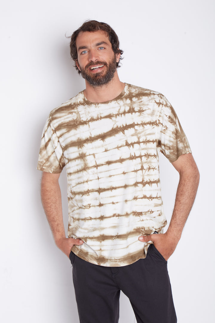 Polera Gotas Orgánica Taupe Hombre