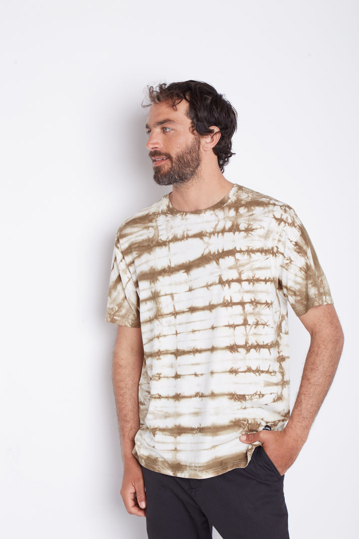 Polera Gotas Orgánica Taupe Hombre