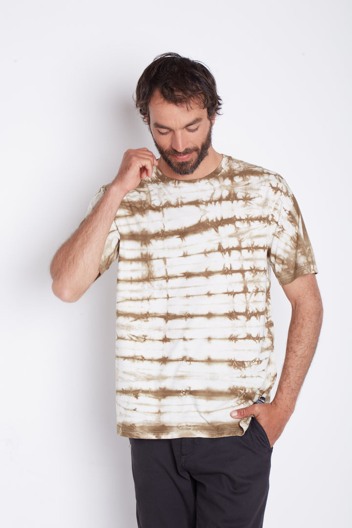 Polera Gotas Orgánica Taupe Hombre