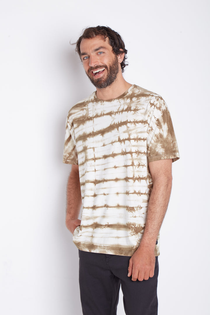 Polera Gotas Orgánica Taupe Hombre