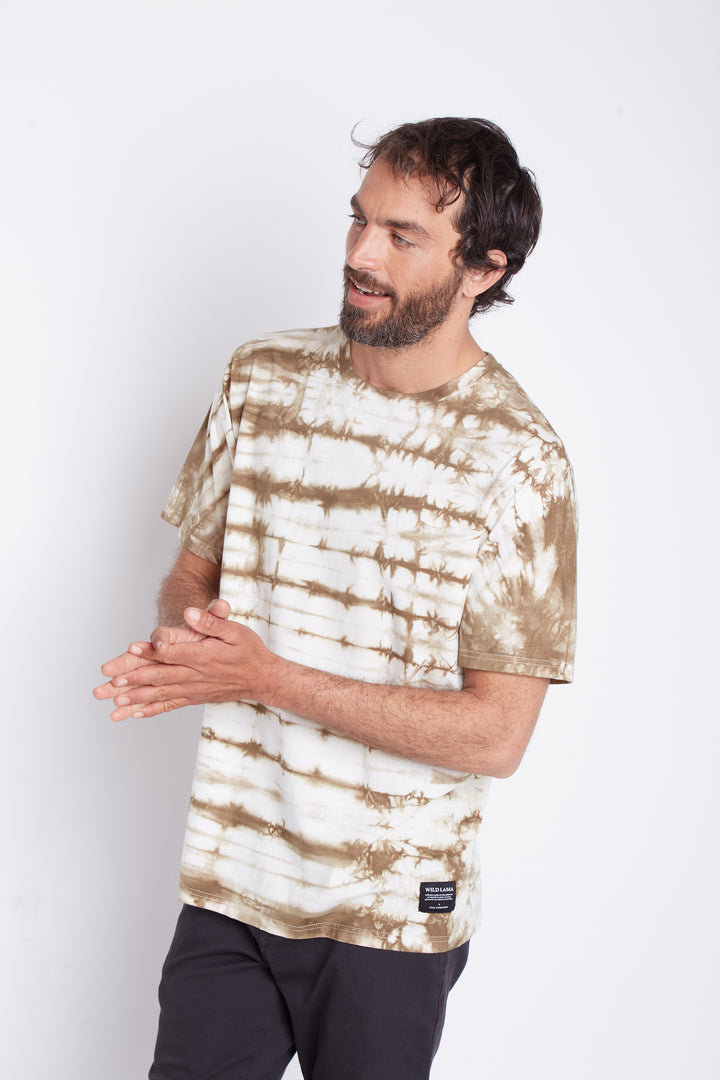 Polera Gotas Orgánica Taupe Hombre