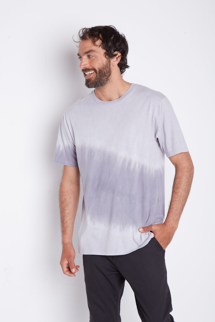 Polera Gotas Orgánica Azul Hombre