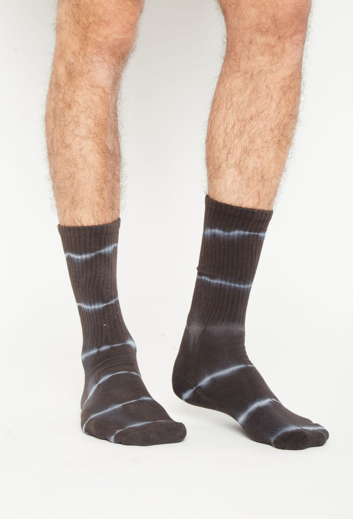 Calcetín Rayas Tie Dye Negro Hombre (40 a 44)