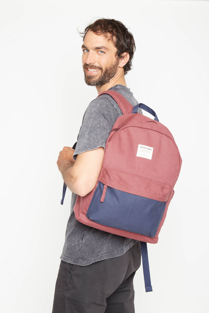 Mochila Ganiz Algodón Orgánico Burdeo