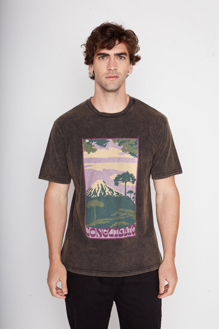 Polera Parques Con Causa Negra Hombre