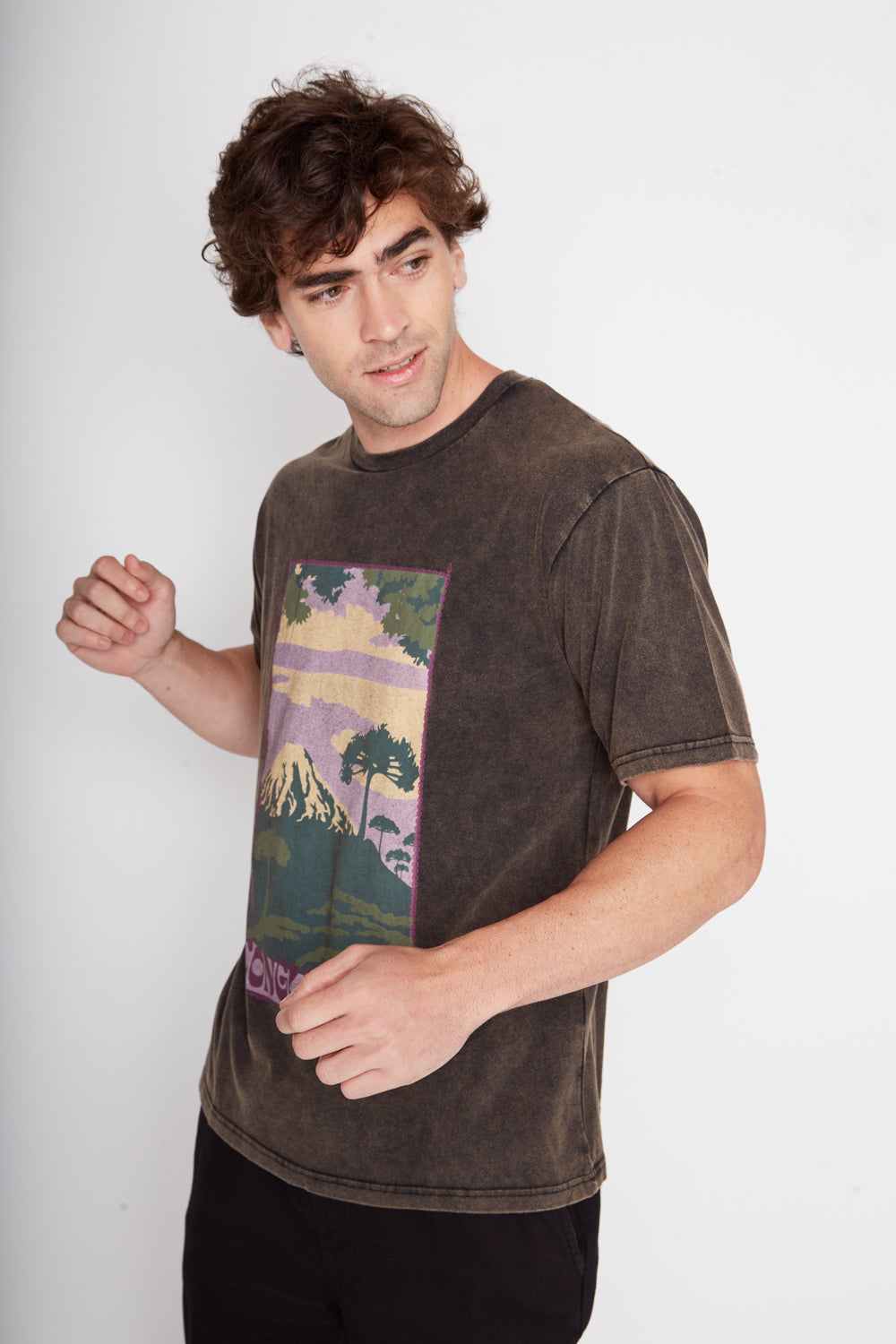 Polera Parques Con Causa Negra Hombre