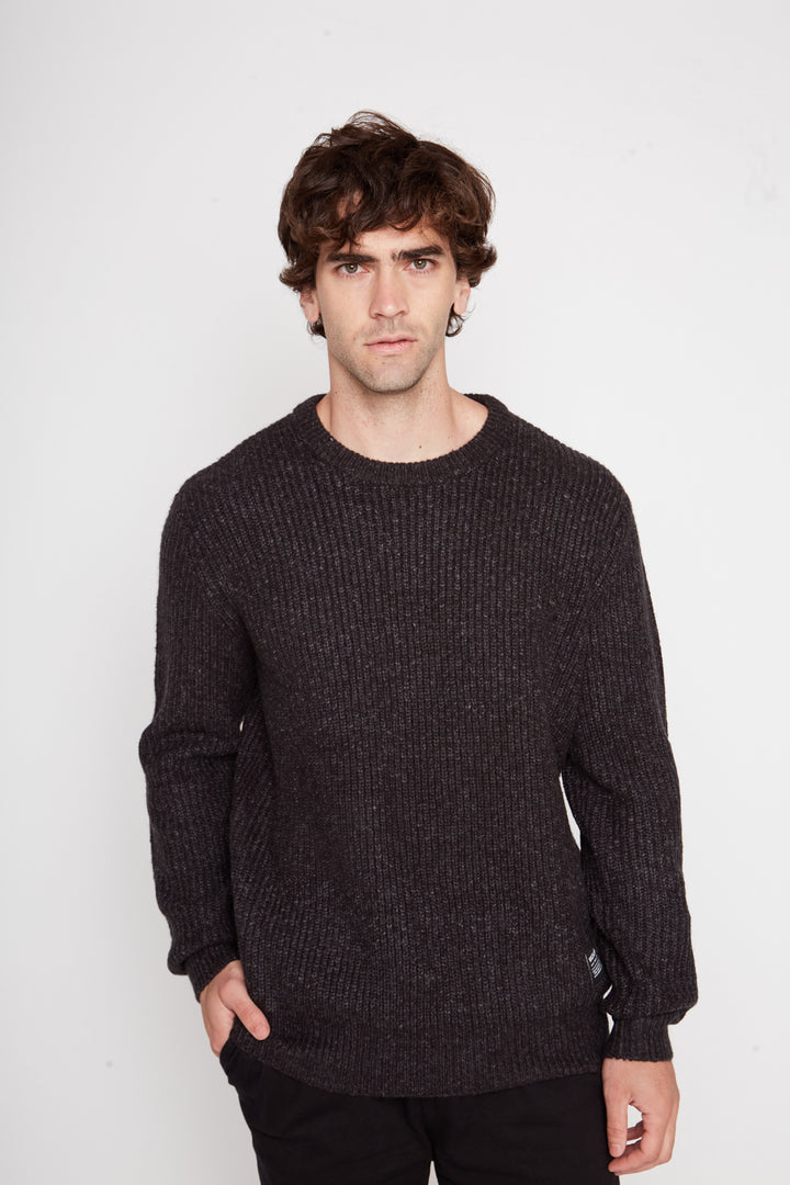 Sweater Avellano Orgánico Negro Hombre