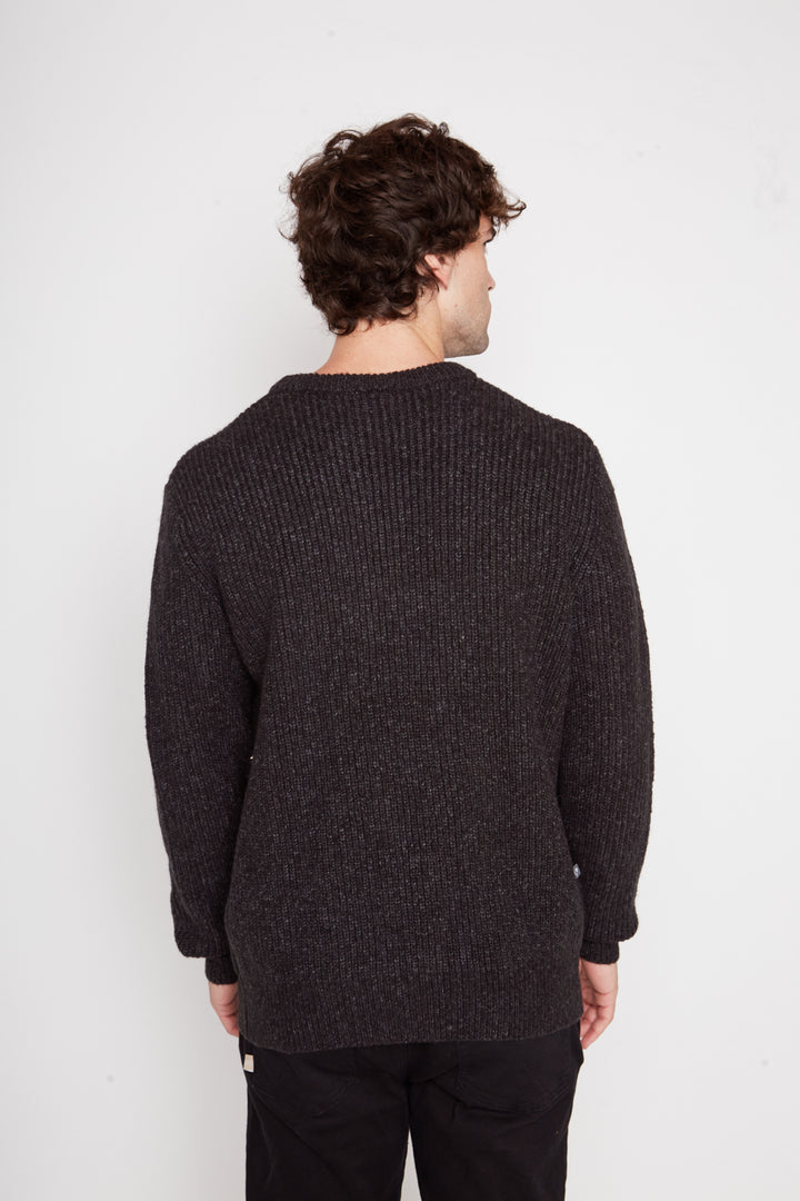 Sweater Avellano Orgánico Negro Hombre