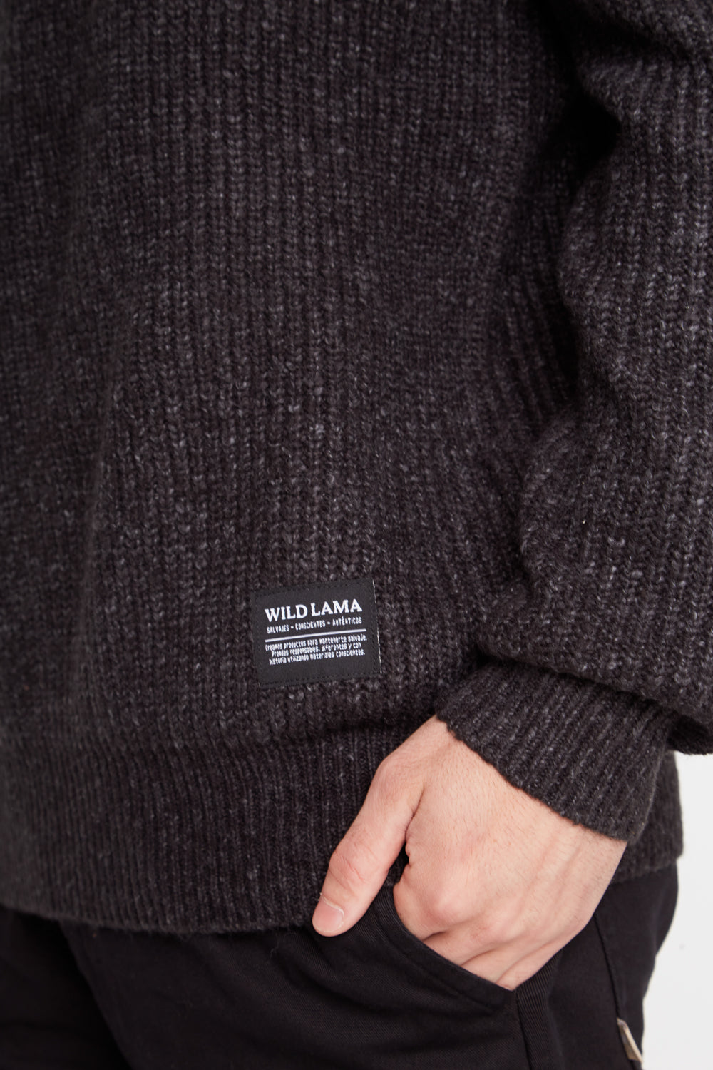 Sweater Avellano Orgánico Negro Hombre