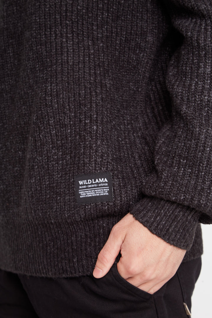 Sweater Avellano Orgánico Negro Hombre