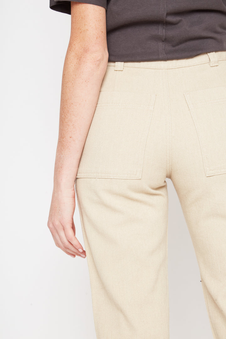 Pantalón Olmo Orgánico Beige Mujer