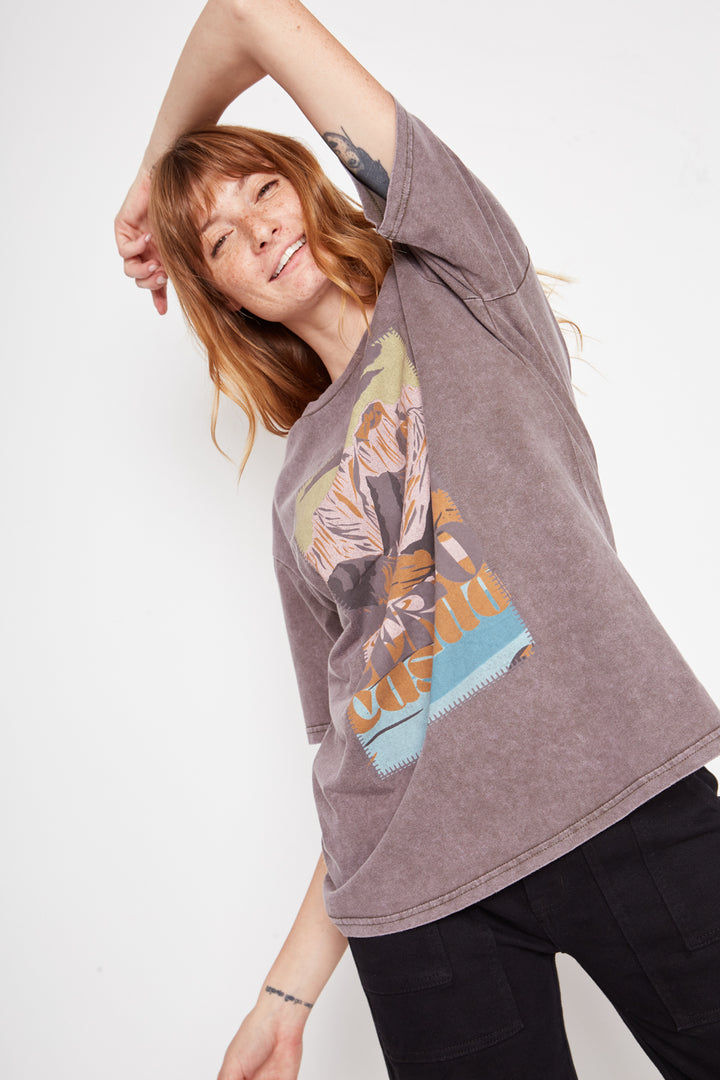 Polera Parques Con Causa Café Mujer