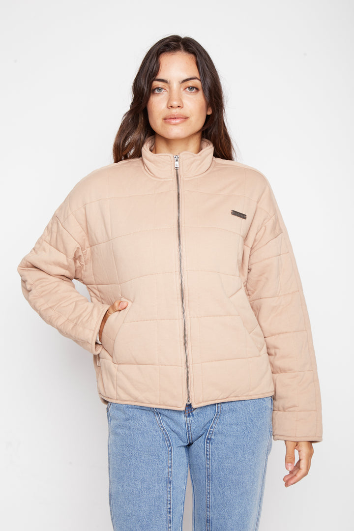 Chaqueta Quilt Loa Orgánica Café Mujer