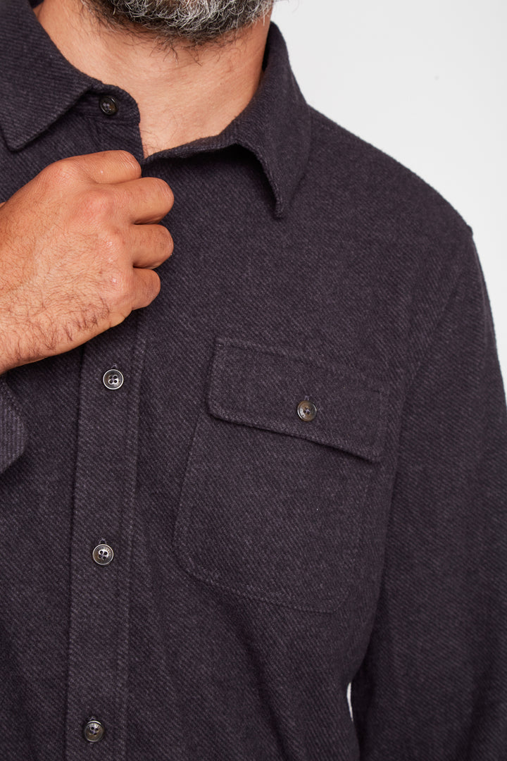 Camisa Notro Reciclada Negra Hombre