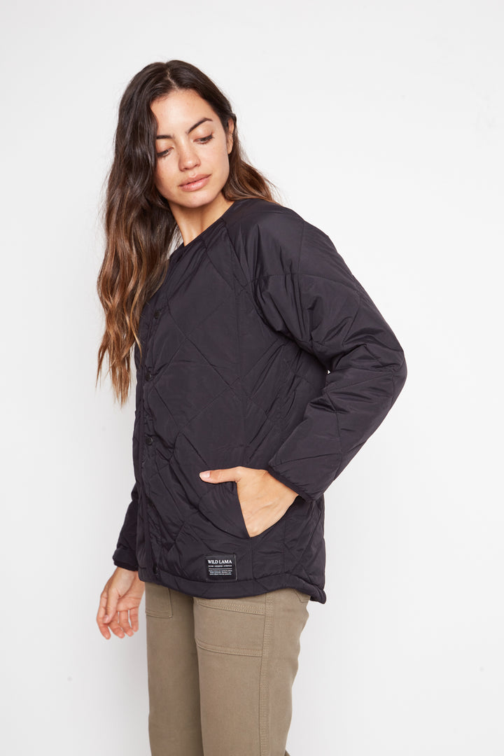 Parka Sauco Reciclada Negra Mujer