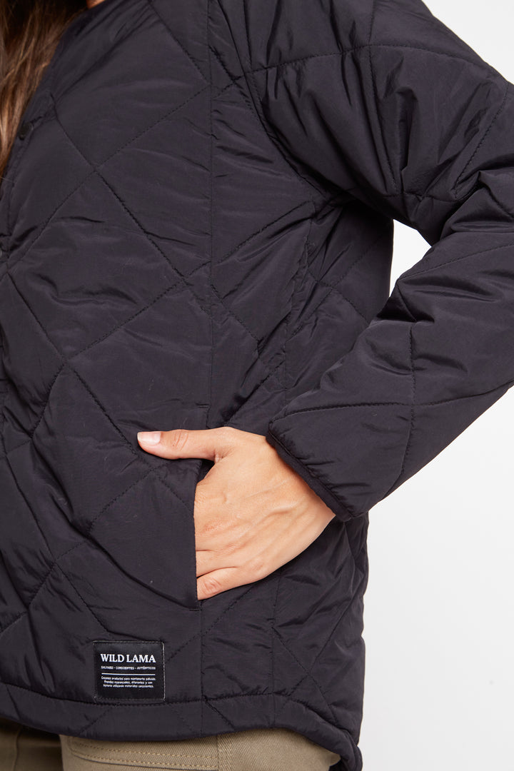Parka Sauco Reciclada Negra Mujer