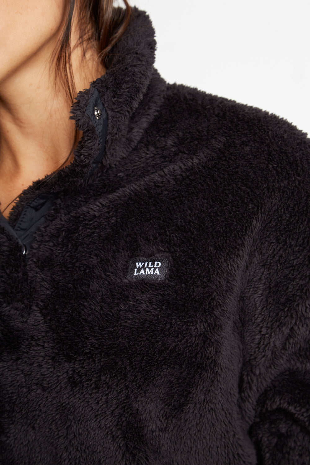 Polar Bruma Shaggy Reciclado Negro Mujer