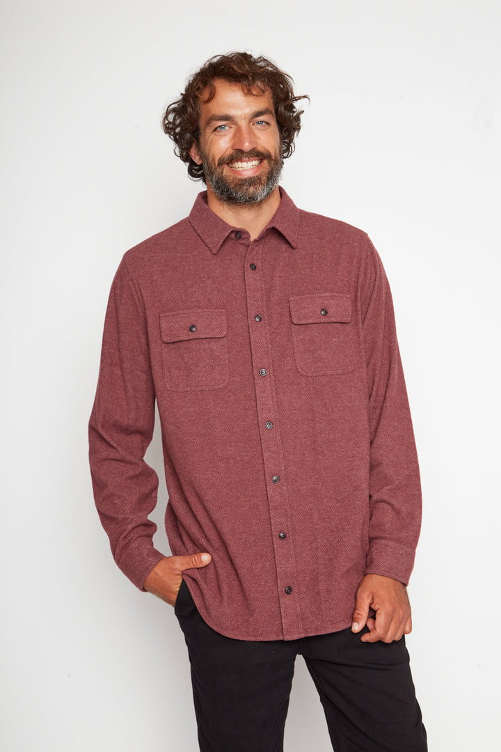 Camisa Notro Reciclada Burdeo Hombre