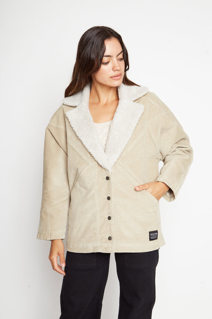 Chaqueta Carlota Reciclada Beige Mujer