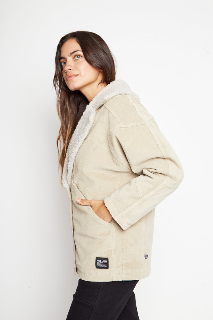 Chaqueta Carlota Reciclada Beige Mujer