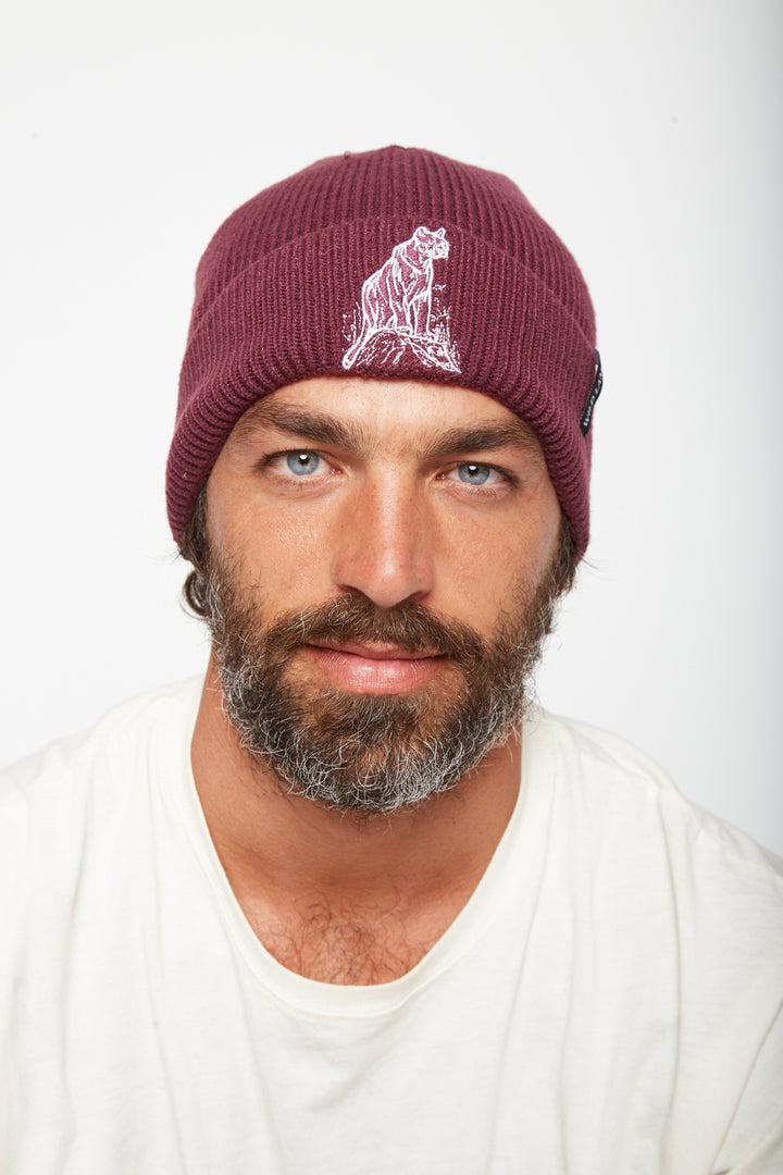 Gorro Lava Reciclado Fit Medio Burdeo