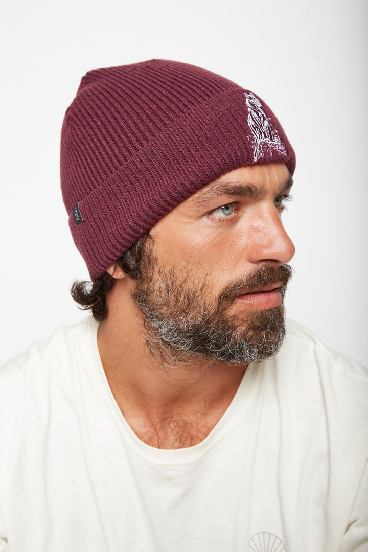 Gorro Lava Reciclado Fit Medio Burdeo