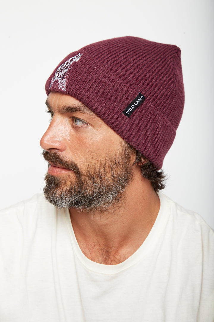 Gorro Lava Reciclado Fit Medio Burdeo