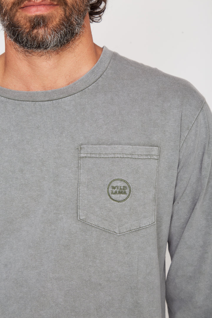 Polera Eter Orgánica Verde Oliva Hombre