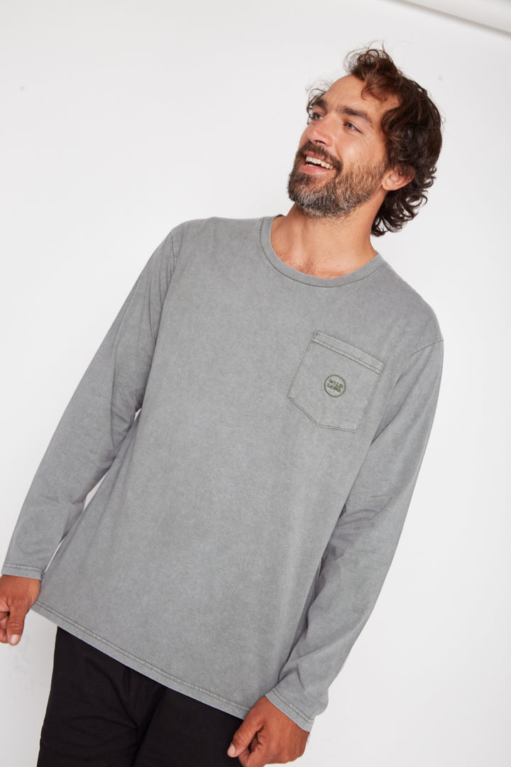 Polera Eter Orgánica Verde Oliva Hombre