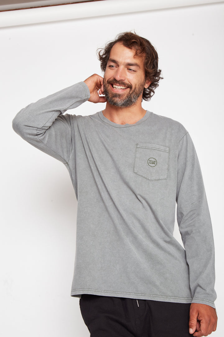 Polera Eter Orgánica Verde Oliva Hombre