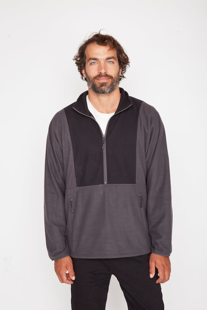 Polar Radal Reciclado Negro Hombre