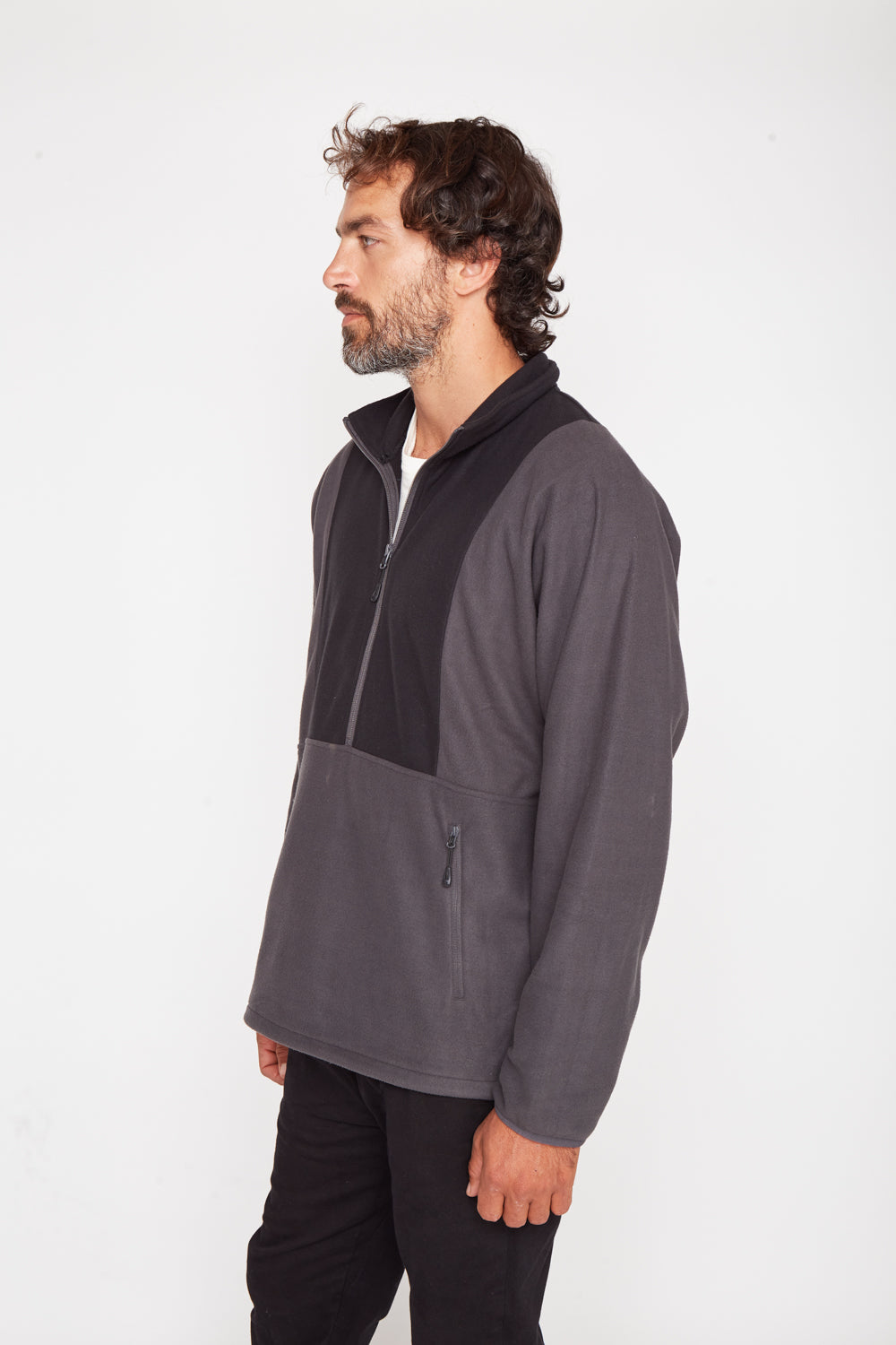 Polar Radal Reciclado Negro Hombre