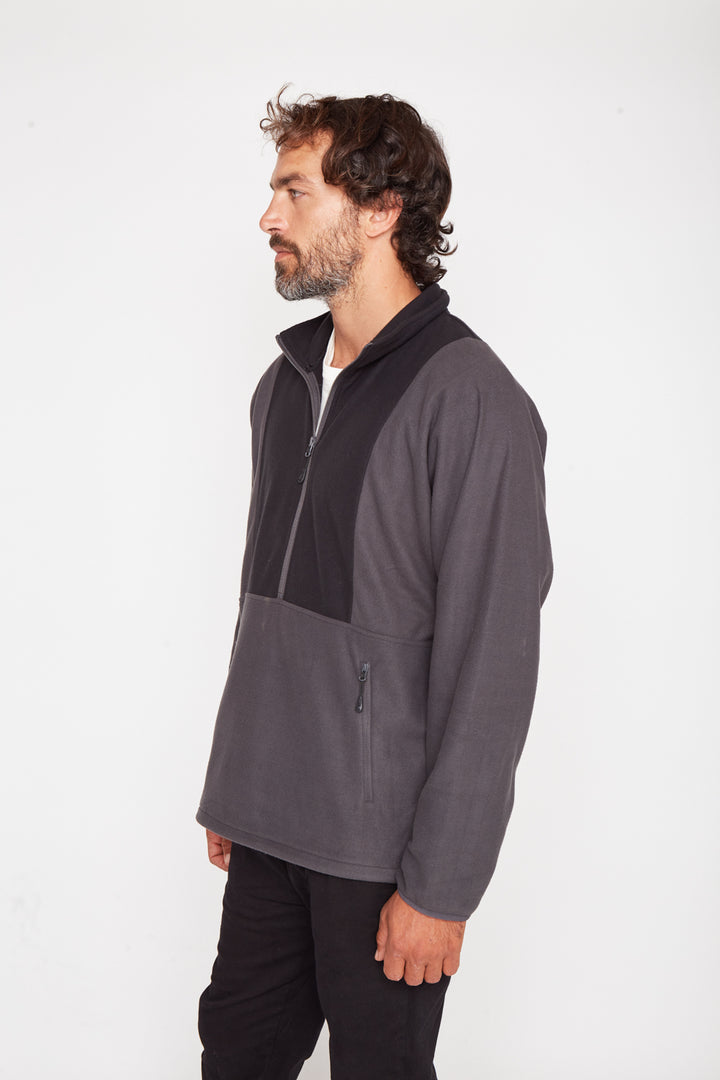 Polar Radal Reciclado Negro Hombre