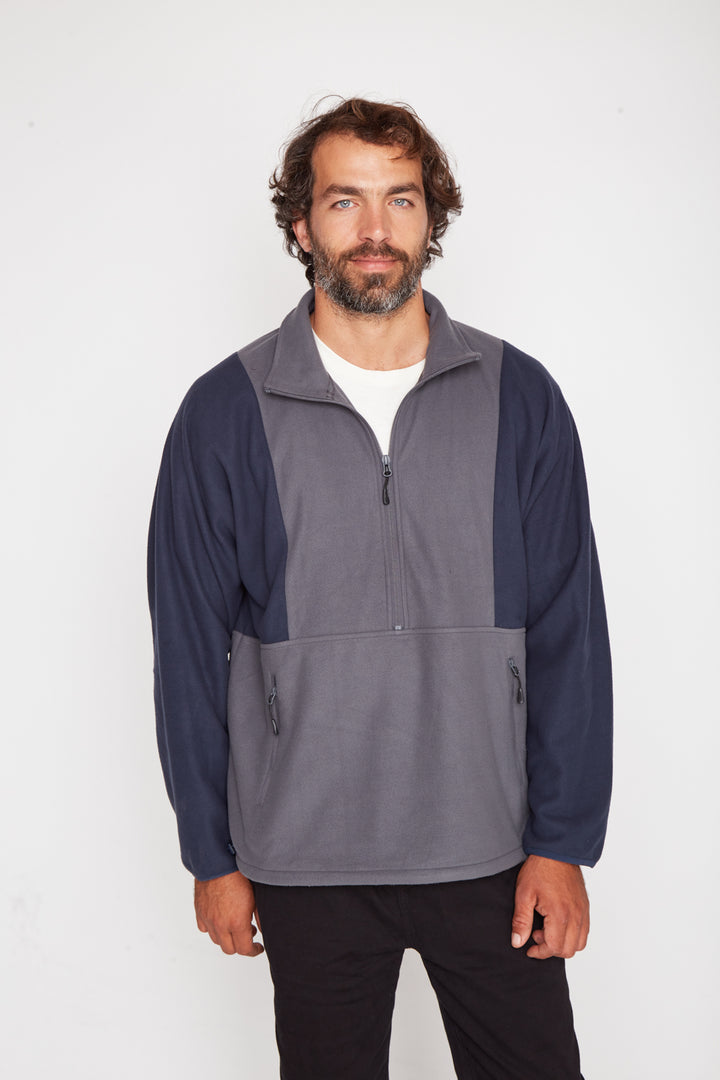 Polar Radal Reciclado Azul Hombre