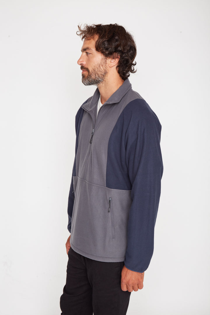 Polar Radal Reciclado Azul Hombre
