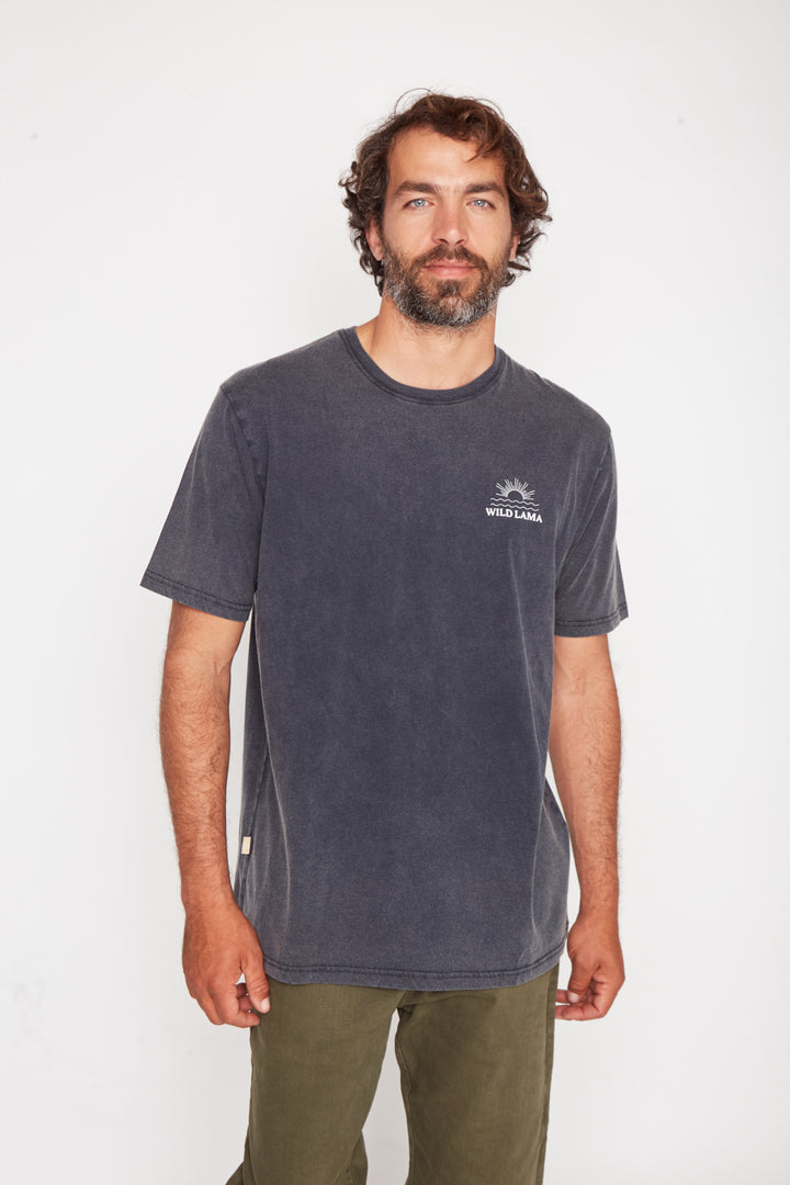 Polera Soles Orgánica Negra Hombre